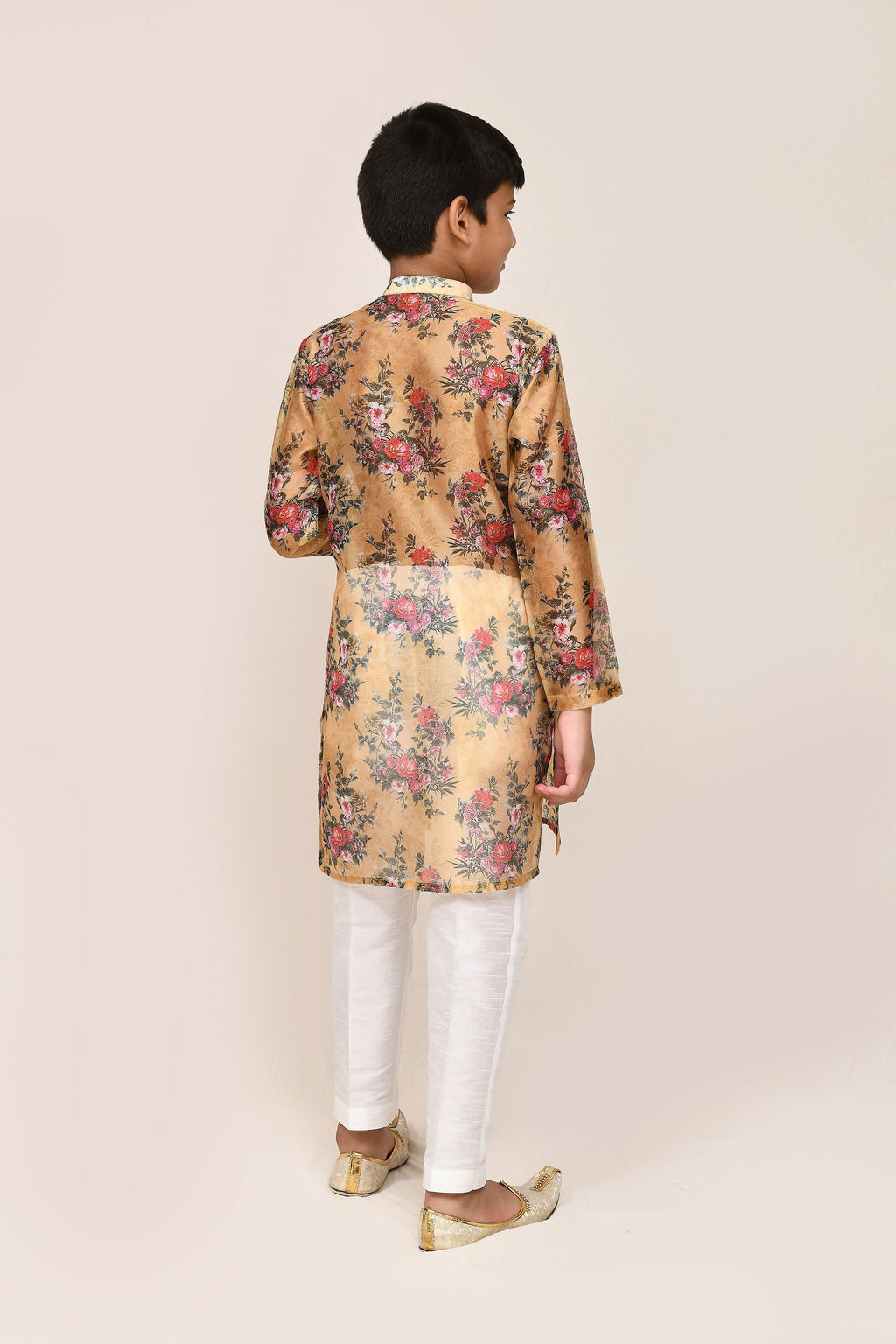 Joban Fashion Georgette Yellow Kurta With Straight Fit Pant | Grocsy