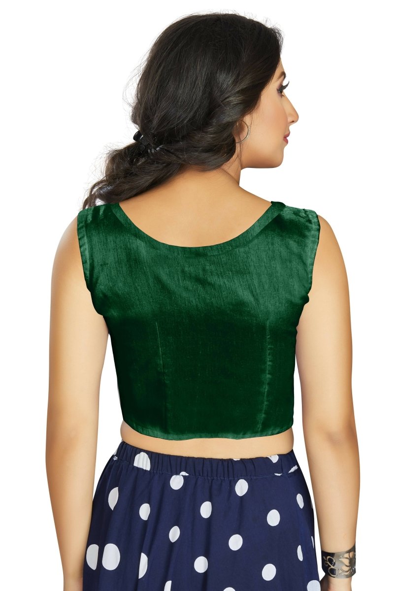Aastha Fashion Women's Green Art Silk Designer Traditional Readymade Blouse | Grocsy
