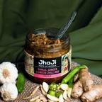 Jhaji Taste of Mithila Garlic, Ginger, Chilli Mix Pickle | Grocsy