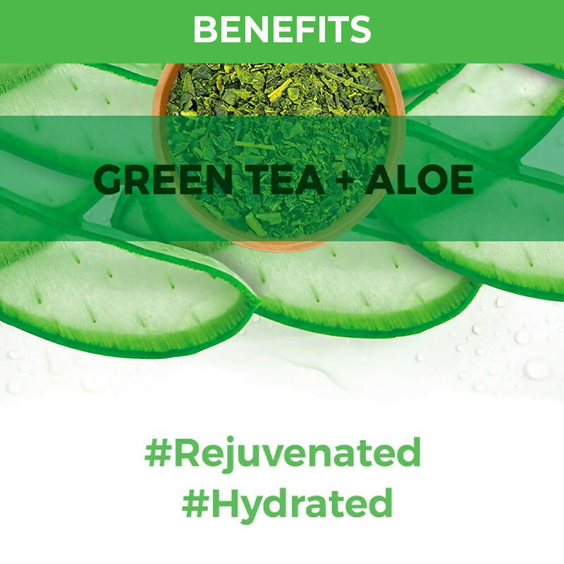 Nykaa Skin Secrets Exotic Indulgence Green Tea + Aloe Vera Sheet Mask For Hydrated Skin | Grocsy