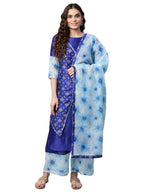 Ahalyaa Women's Traditional wear Kurta Set - Royal Blue | Grocsy