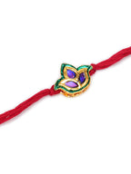 Designer kundan Rakhi - Ruby Raang | Grocsy