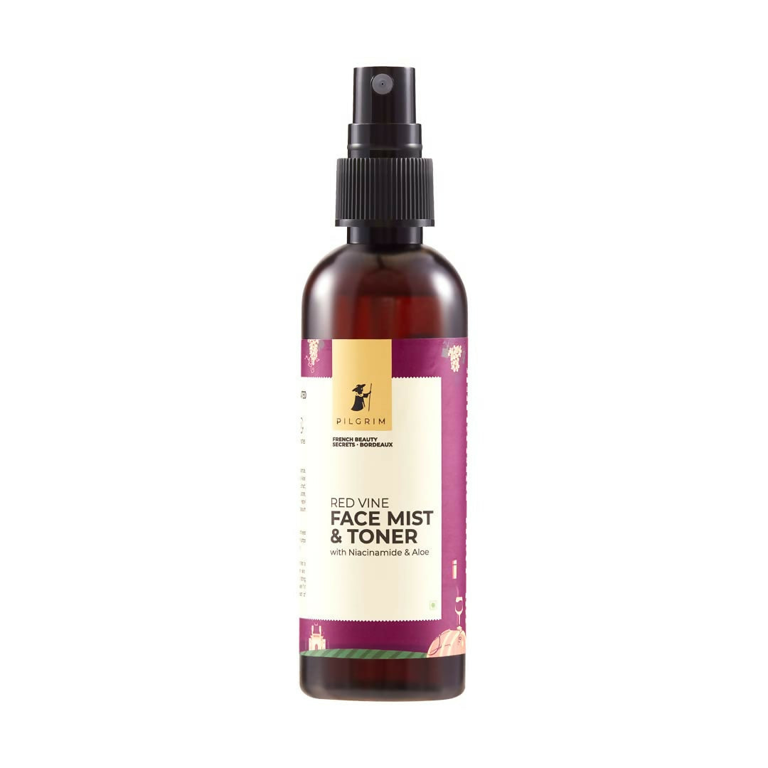 Pilgrim Red Vine Face Mist & Toner Spray with Vitamin B3 and Aloe, For Anti Ageing, Glowing Skin | Grocsy