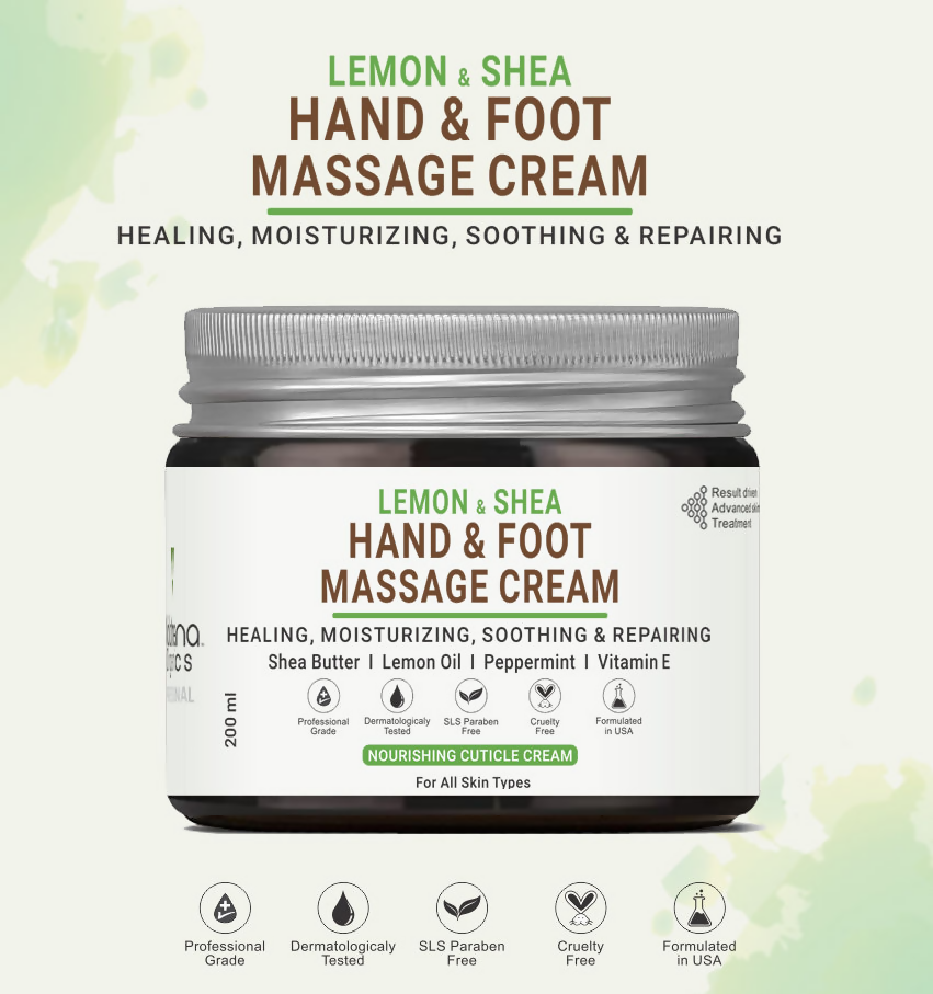 Volamena Organics Lemon & Shea Hand And Foot Whitening Massage Cream | Grocsy