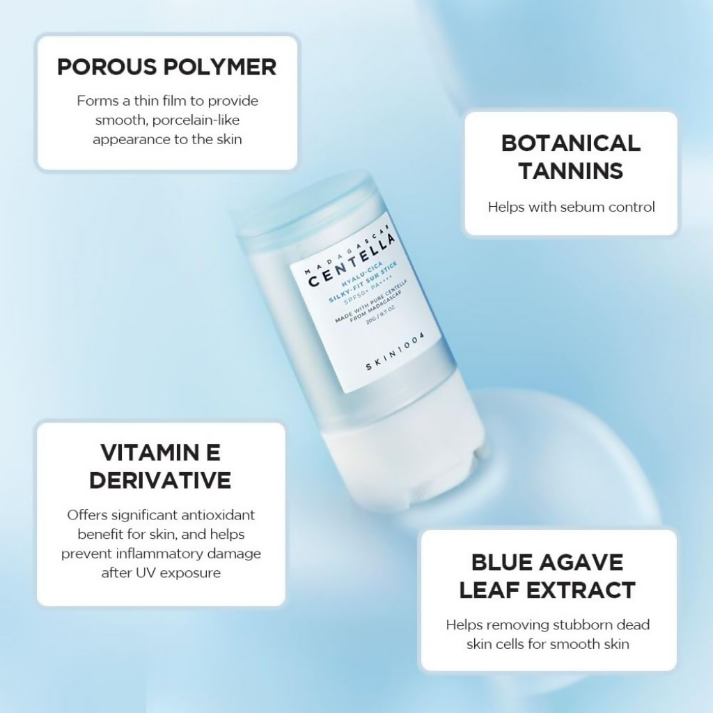 SKIN1004 Madagascar Centella Hyalu-Cica Silky-Fit Sun Stick | Grocsy