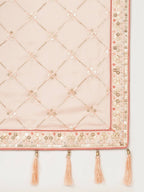 House of Panchhi Women Peach Pure Georgette Embroidered Lehenga & Blouse, Dupatta | Grocsy