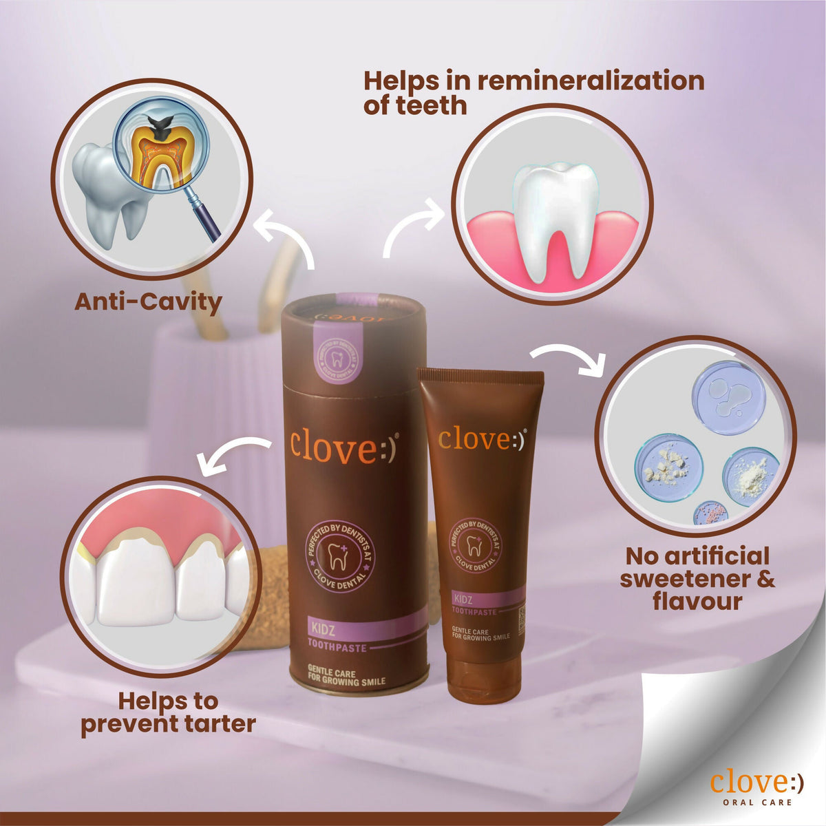 Clove Kids Toothpaste (3+years) Natural Strawberry Flavour | Grocsy
