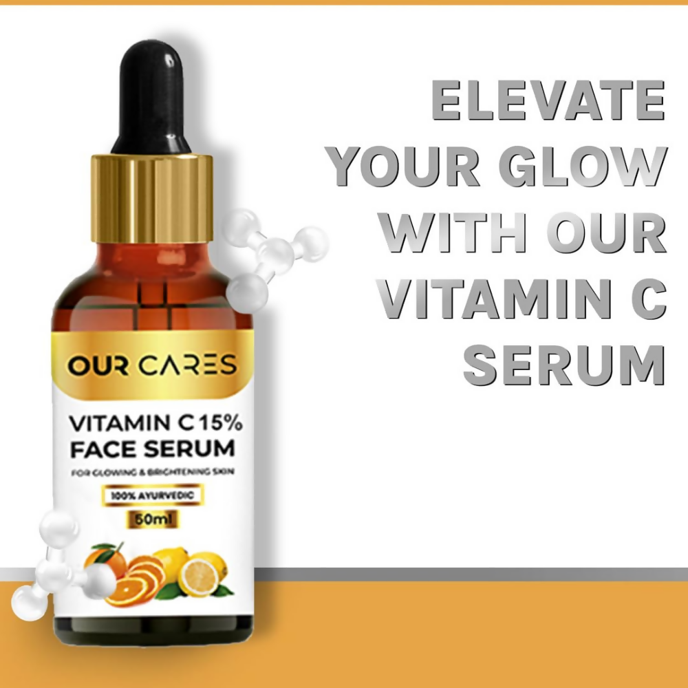Our Cares Vitamin C Daily Glow Face Serum for Men & Women | Grocsy