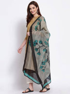 Myshka Women's Beautiful Multi Cotton Silk Printed Casual Dupatta | Grocsy