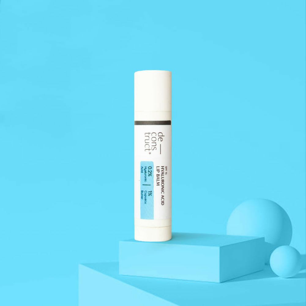 Deconstruct Hyaluronic Acid Lip Balm With 1% Cupuacu Butter - For Fuller lips, Dry Lips, Reduces Flakiness | Grocsy
