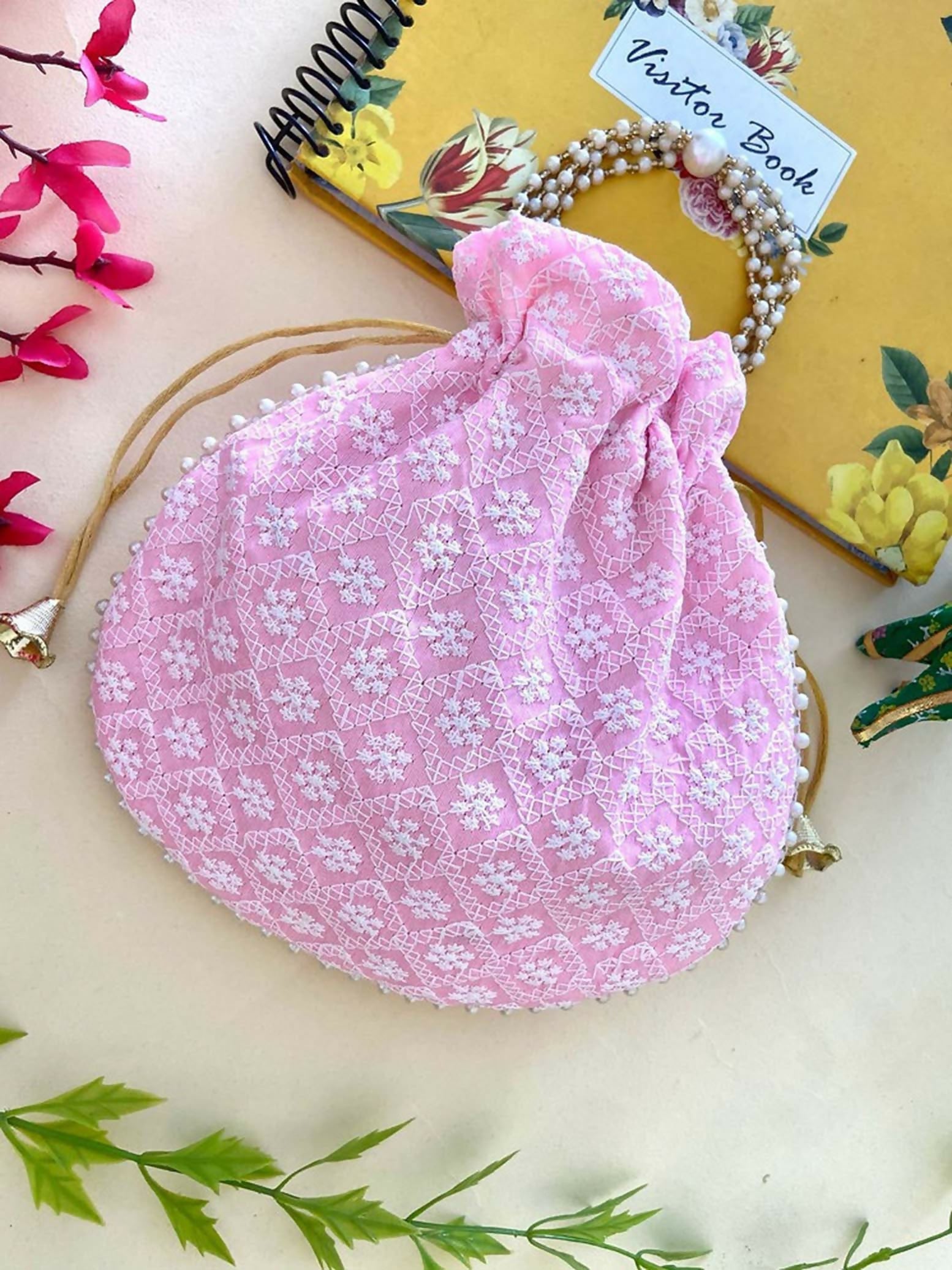 Joban Fashion Potli Bags - Baby Pink | Grocsy