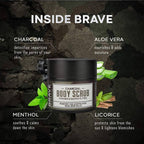 Brave Essentials Charcoal Body Scrub | Grocsy