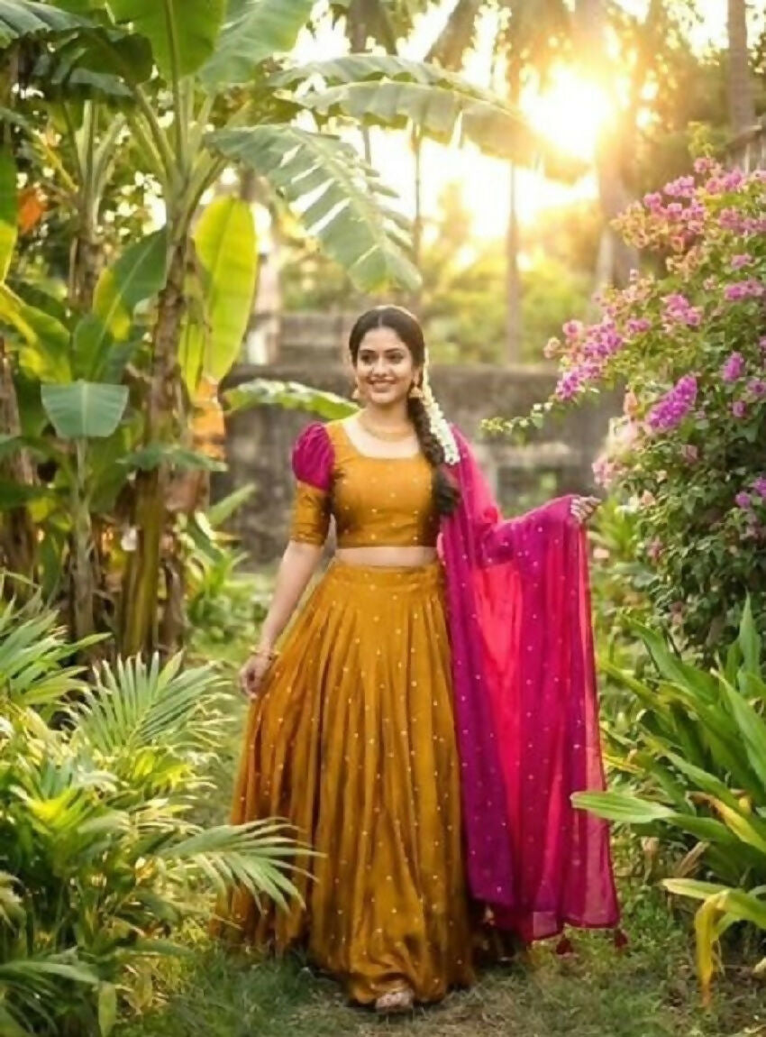 Teeya Creation Womens New Trendy Festive Season Designer Lehenga Choli Set - Pink | Grocsy