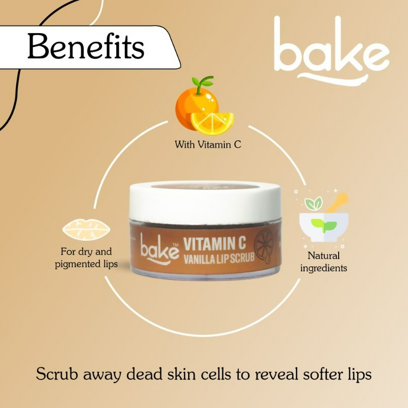 Bake Vitamin C Vanilla Lip Exfoliating & Lightening Scrub | Grocsy