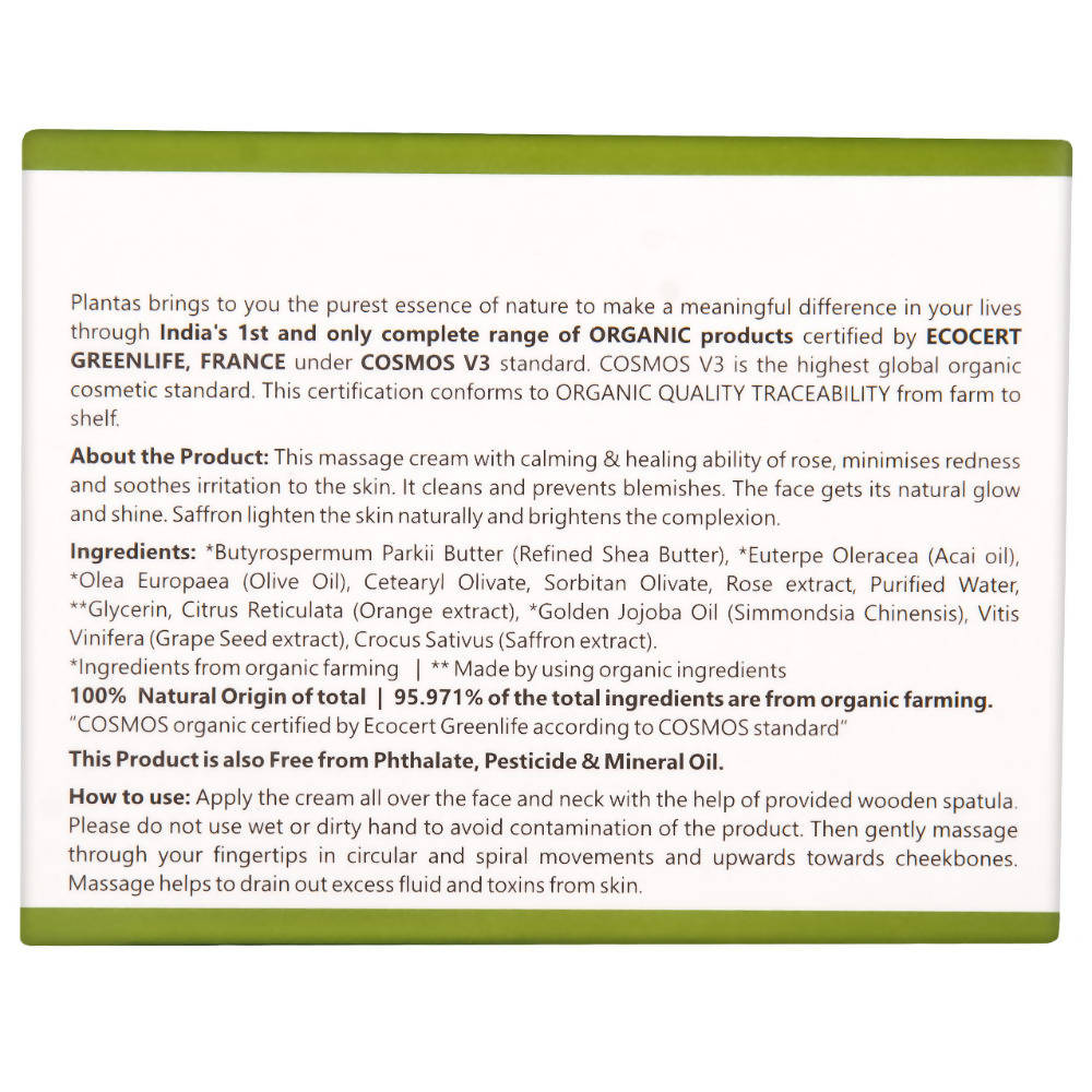 Plantas Shine & Glow Skin Brightening Organic Face Massage Cream | Grocsy