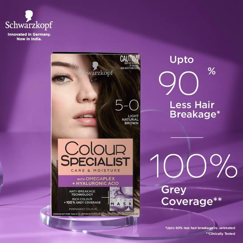 Schwarzkopf Colour Specialist Permanent Hair Colour - 5.0 Light Natural Brown | Grocsy