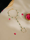 Ruby Raang Multi Pearl & Stone Haath Phool | Grocsy