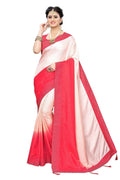 Vamika Pink Sana Silk Stone Work Saree | Grocsy