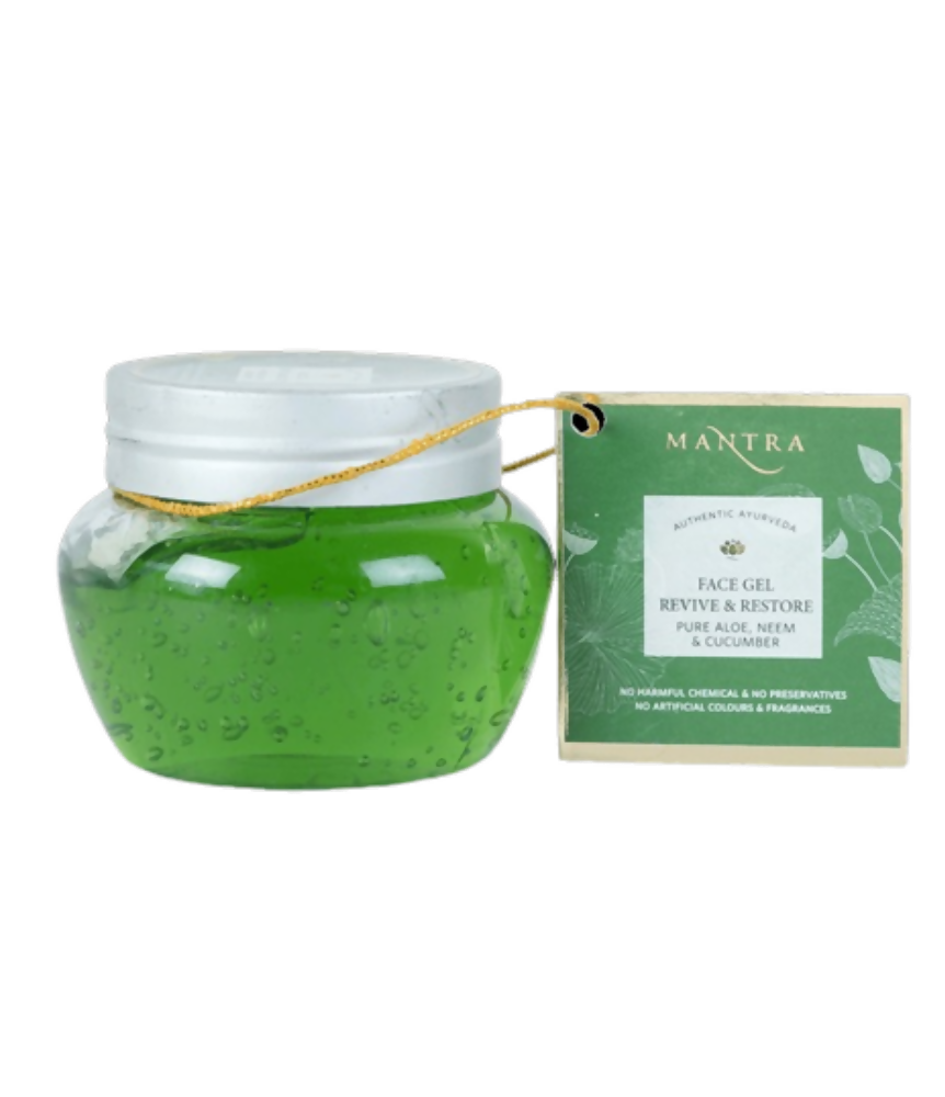 Mantra Herbal Face Gel Revive & Restore Pure Aloe Neem & Cucumber | Grocsy