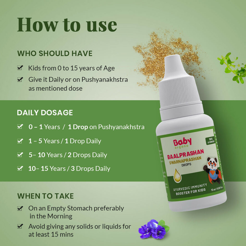 Babyorgano Swarnaprashan Drops (Baalprashan) | Grocsy