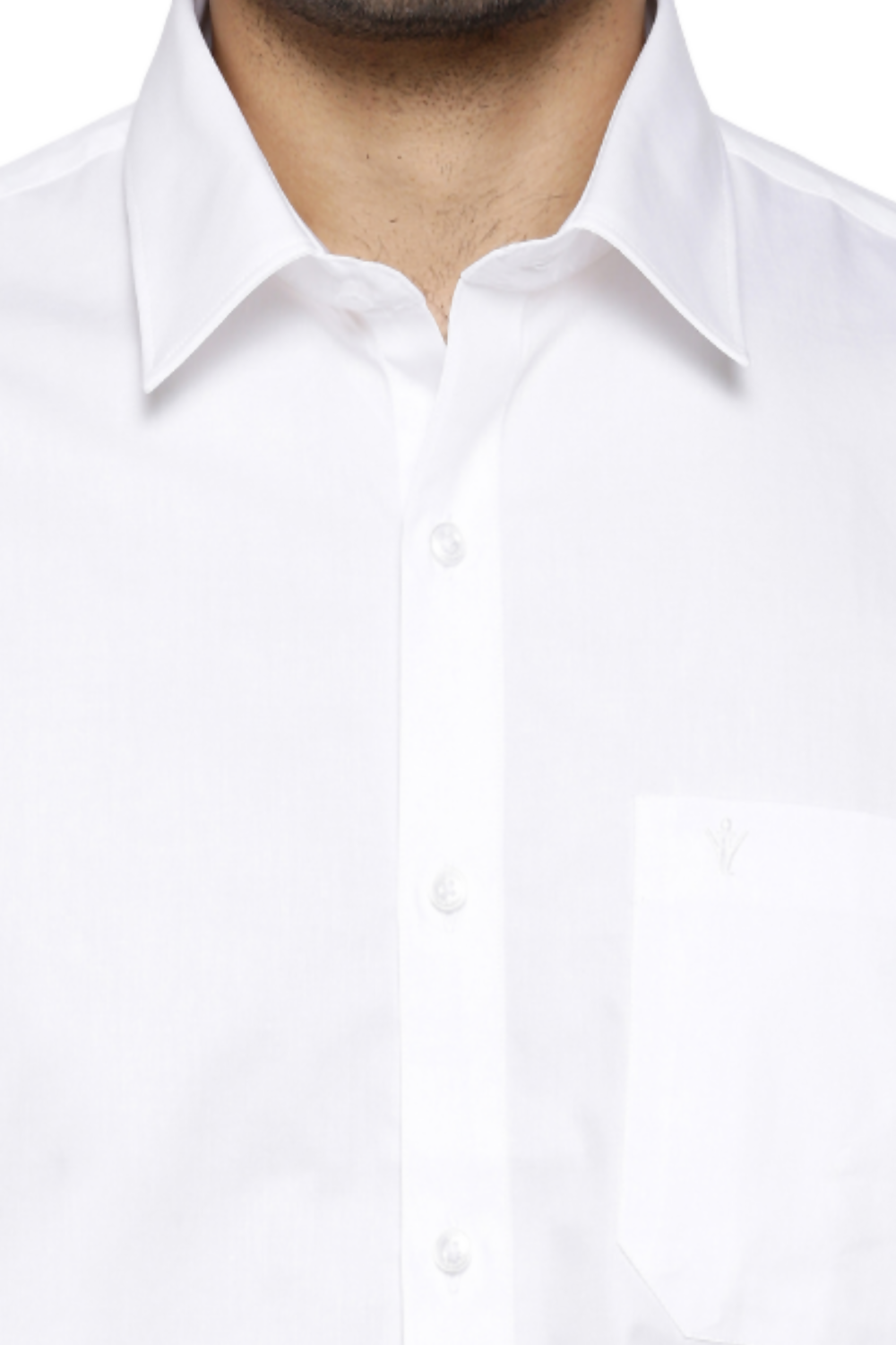 Ramraj Cotton Mens Full Sleeve Formal 100 % Cotton White Shirt | Grocsy