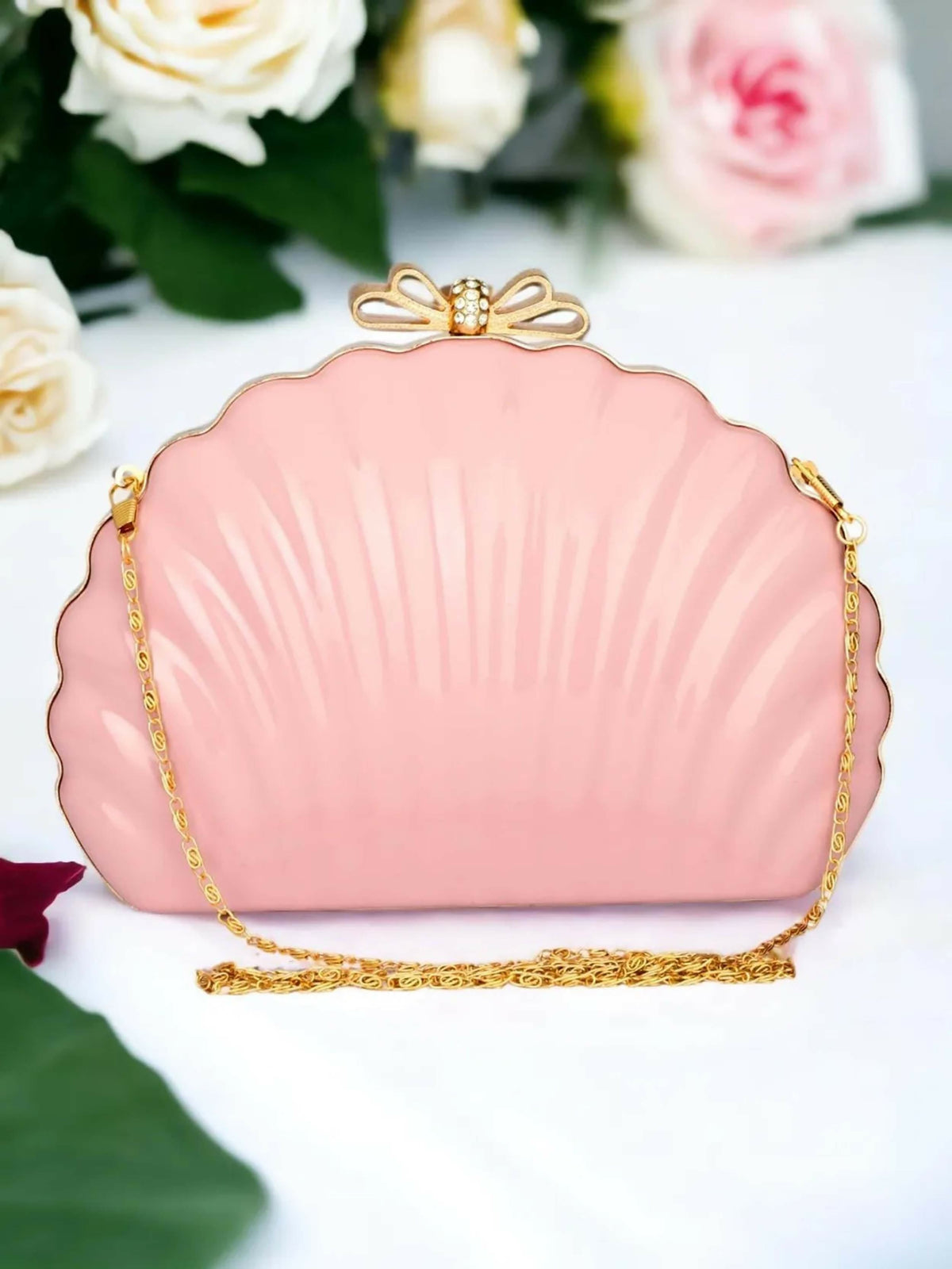 Joban Fashion Embellished Box Clutch - Pink | Grocsy