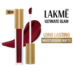 Lakme Ultimate Glam Matte Liquid Lipstick - Red Wine | Grocsy
