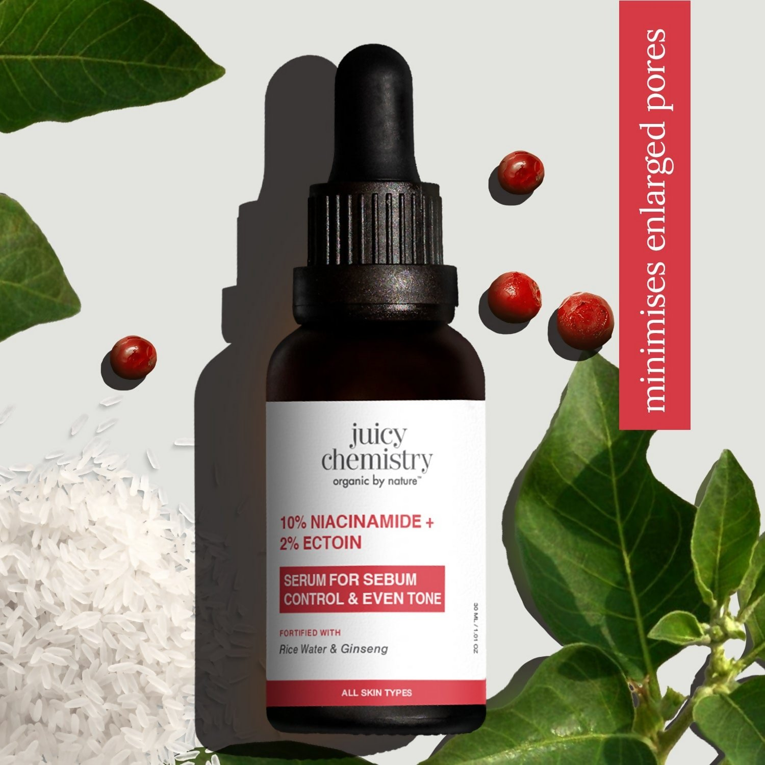 Juicy Chemistry 10% Niacinamide + 2% Ectoin Face Serum | Grocsy