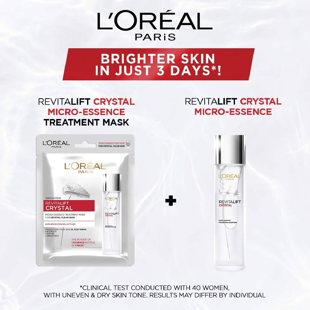 L'Oreal Paris Revitalift Crystal Micro-Essence And Crystal Sheet Mask | Grocsy
