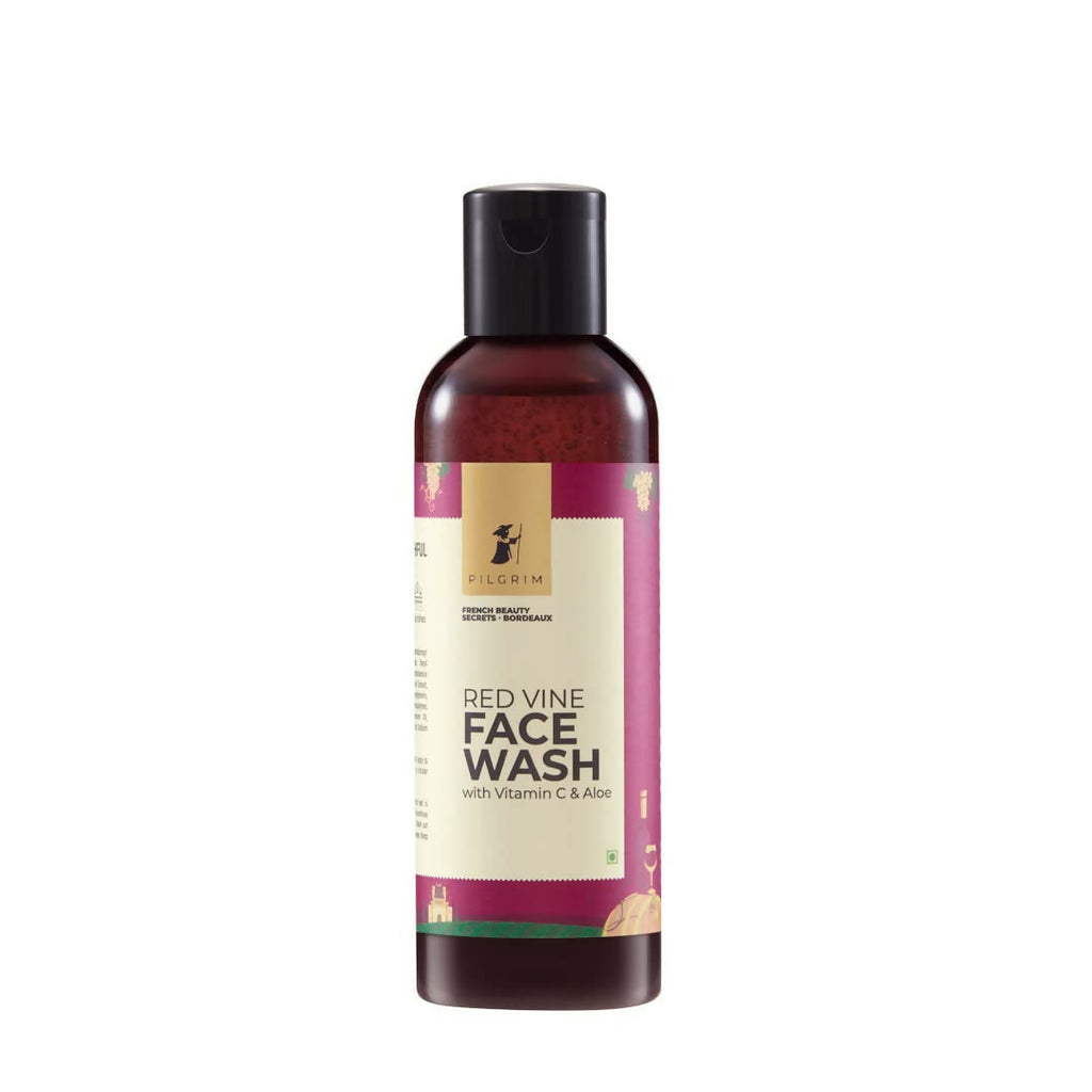 Pilgrim French Red Vine Face Wash with Vitamin C & Aloe For Anti Ageing & Dark Spots | Grocsy