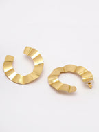 NVR Women Gold-Polished Contemporary Drop Earrings