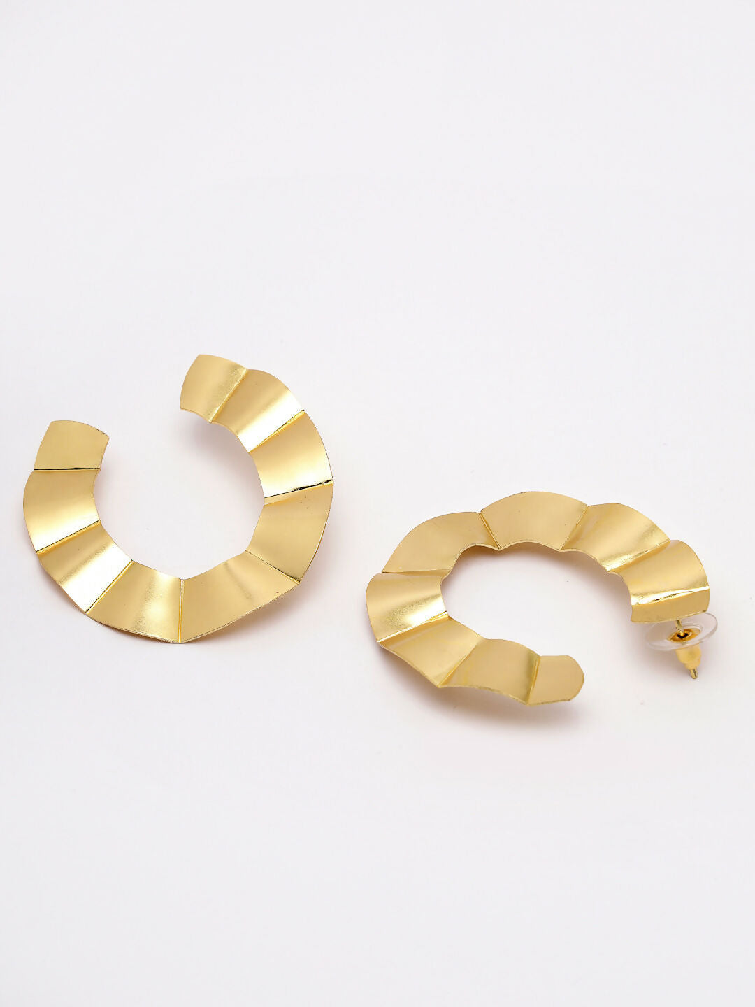 NVR Women Gold-Polished Contemporary Drop Earrings
