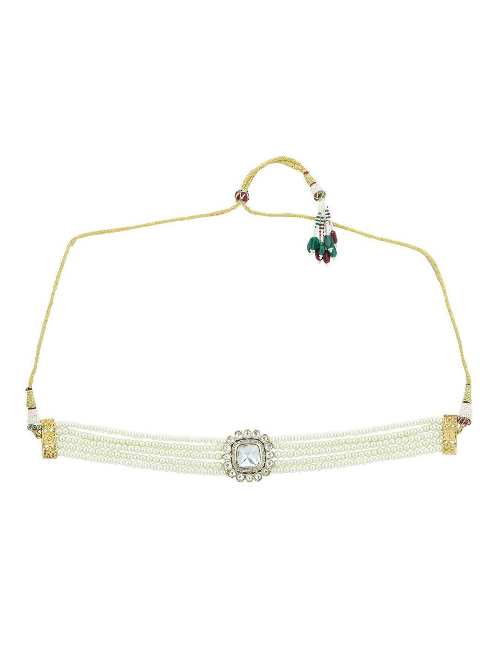 Pearl Kundan Choker- Ruby Raang | Grocsy