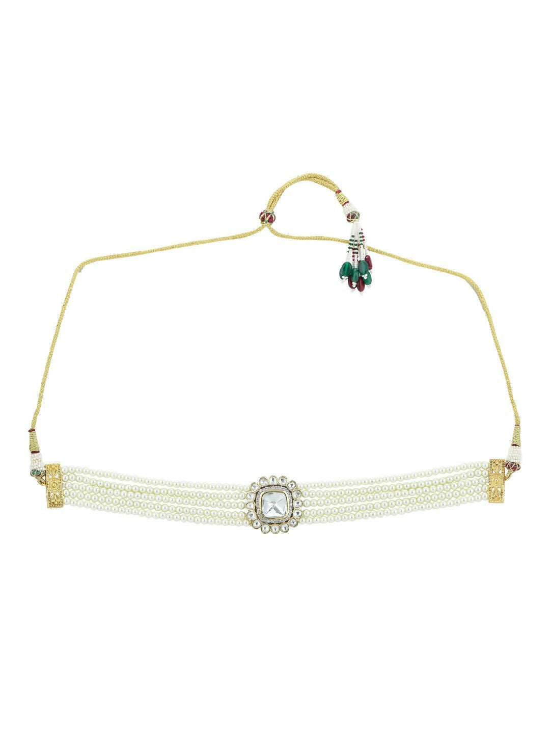 Pearl Kundan Choker- Ruby Raang | Grocsy