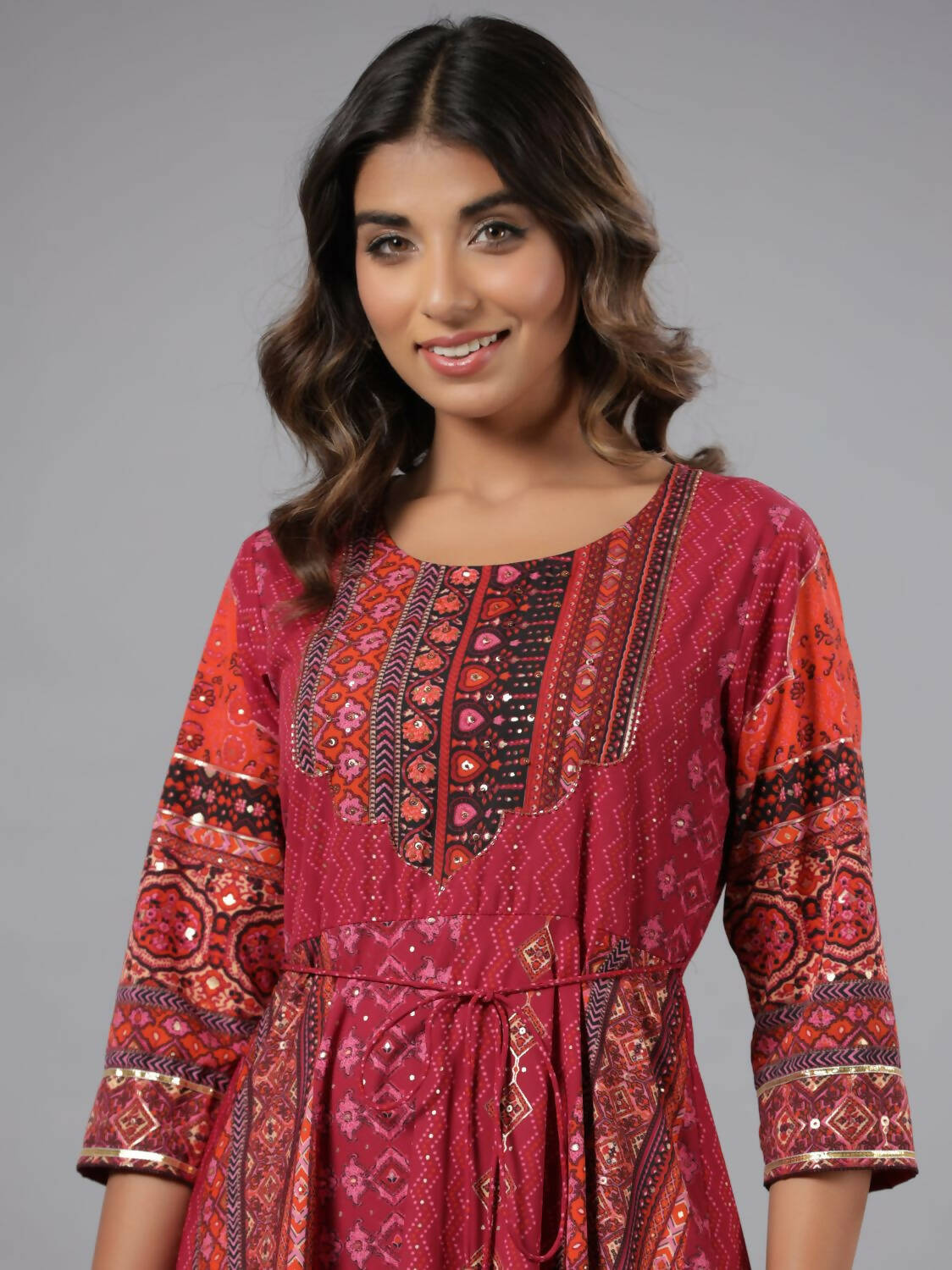 Juniper Women Plum Silk Printed Maxi Dress | Grocsy