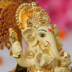 House Of Wemy Gold-Polished Lord Kalpavrikshya Tree Ganesha Idol | Grocsy