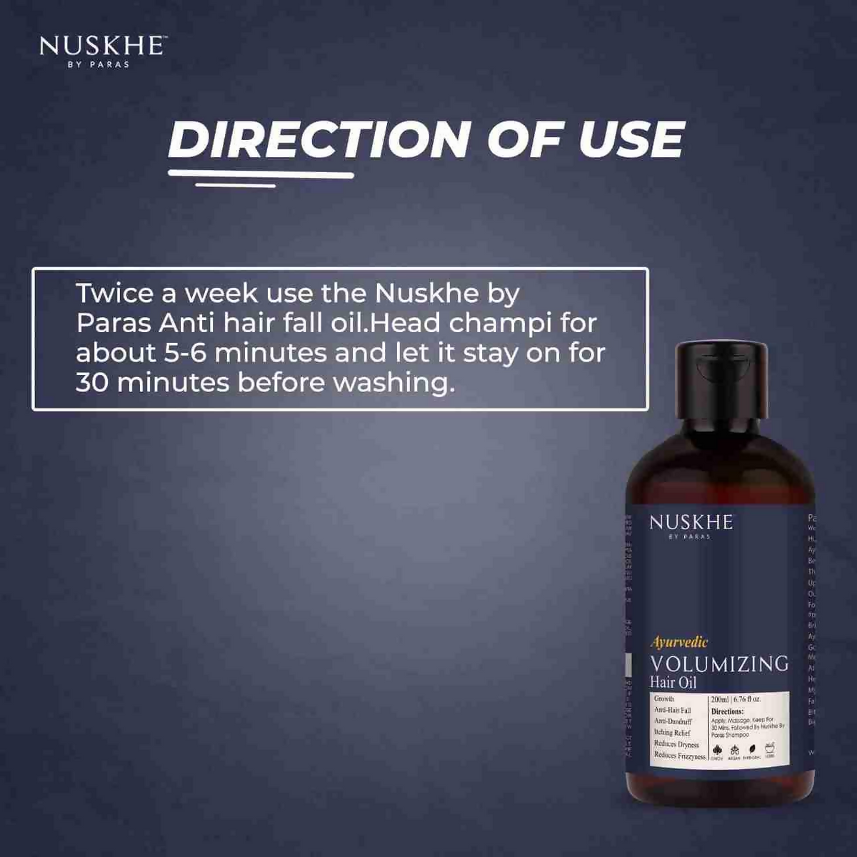 Nuskhe By Paras Ayurvedic Volumizing Hair Oil | Grocsy