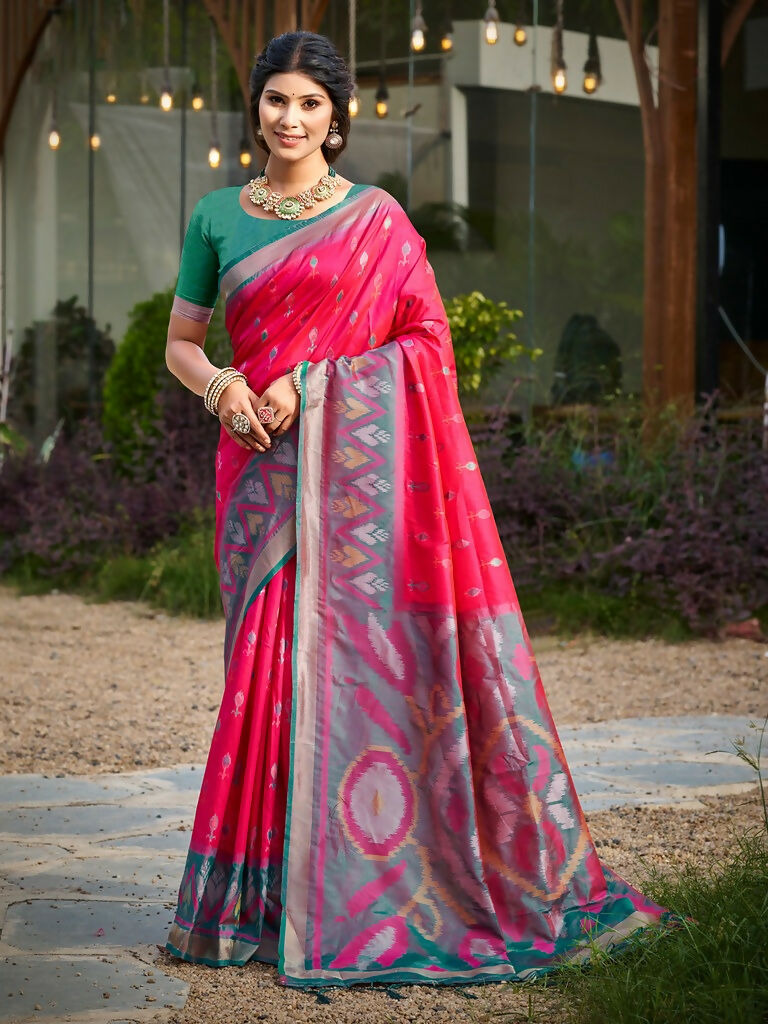 Shree Shyam Fashion Red Soft Silk Saree | Grocsy