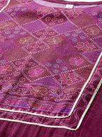 Ahalyaa Women's Traditional wear Kurta - Purple | Grocsy
