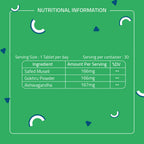 Laurik Perfomax Safed Musli, Ashwagandha, Gokhru Tablets | Supports Strength And Vitality | Grocsy