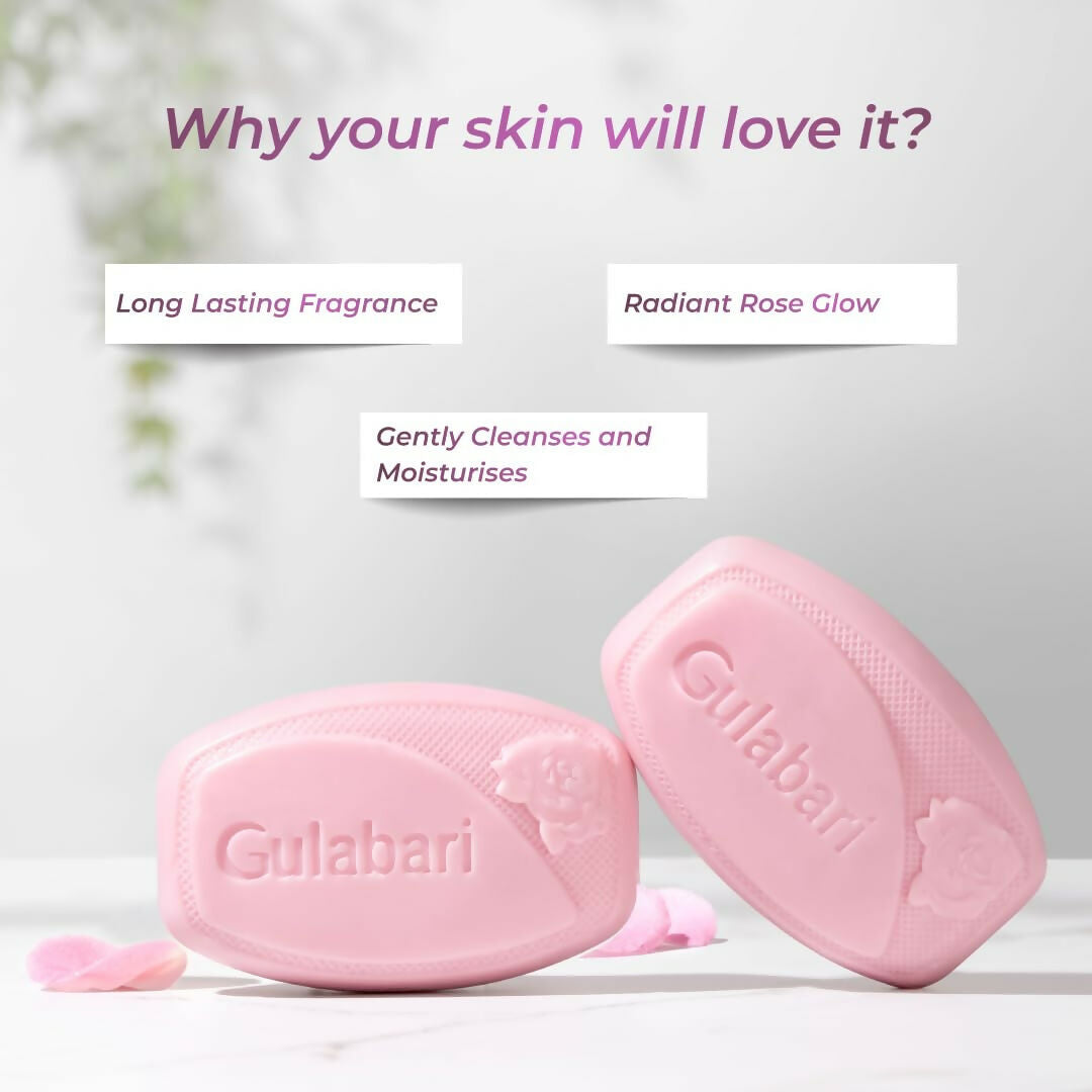 Dabur Gulabari Pure Rose Soap for Radiant Rose Glowing Skin & Body | Grocsy