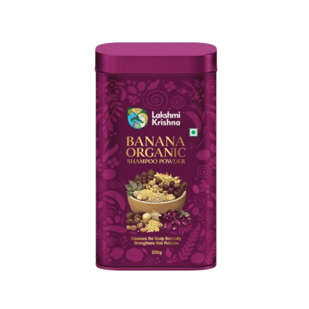 Lakshmi Krishna Naturals Banana Organic Shampoo Powder | Grocsy