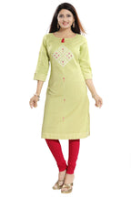 Snehal Creations Easy Breezy Liril Green Cotton Printed Tunic | Grocsy