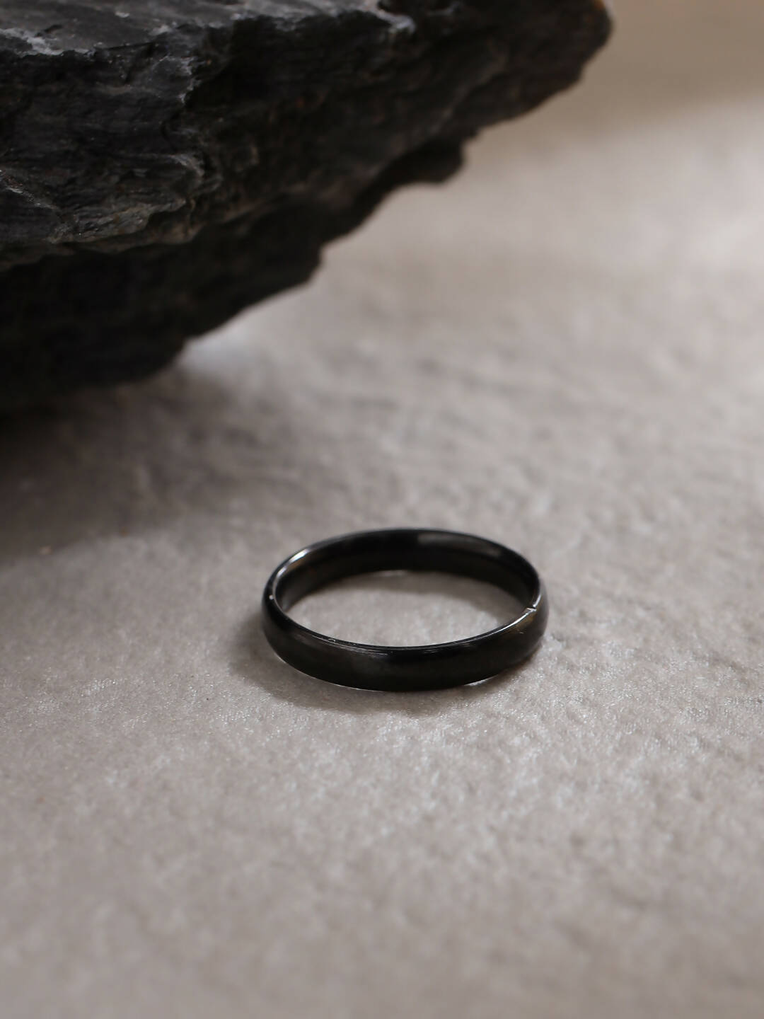 NVR Men's Black Stainless Steel Finger Ring | Grocsy