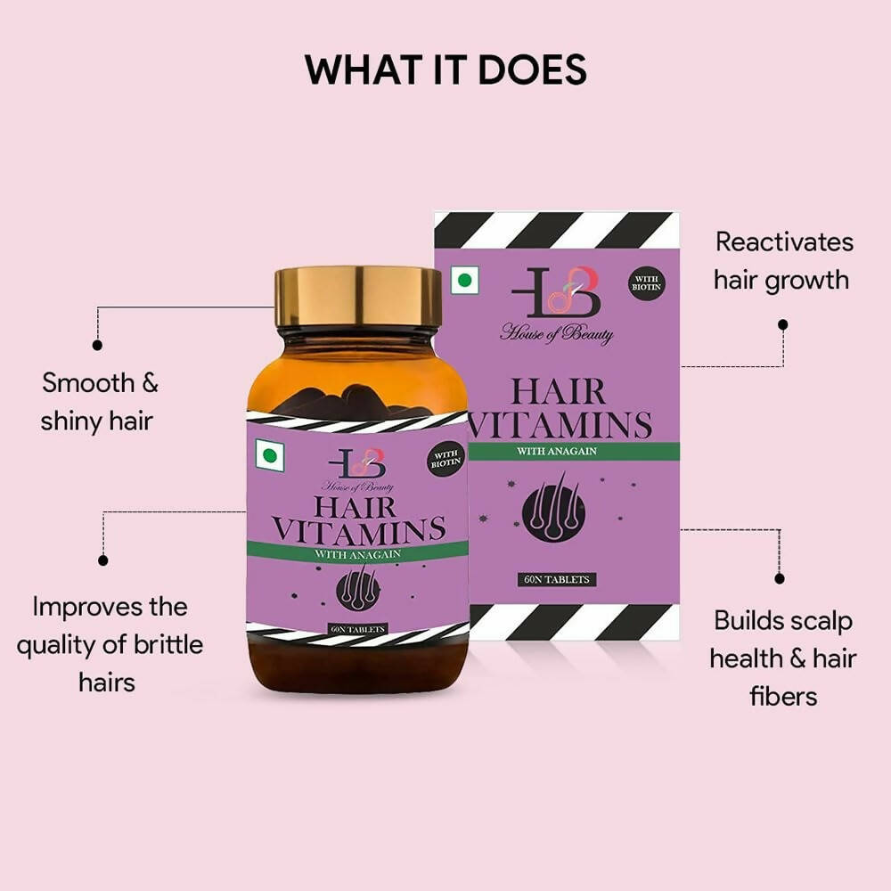 House Of Beauty Hair Vitamins Tablets | Grocsy