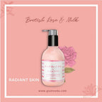 Glamveda British Rose & Milk Nourishing Body Wash & Lotion Combo Pack | Grocsy