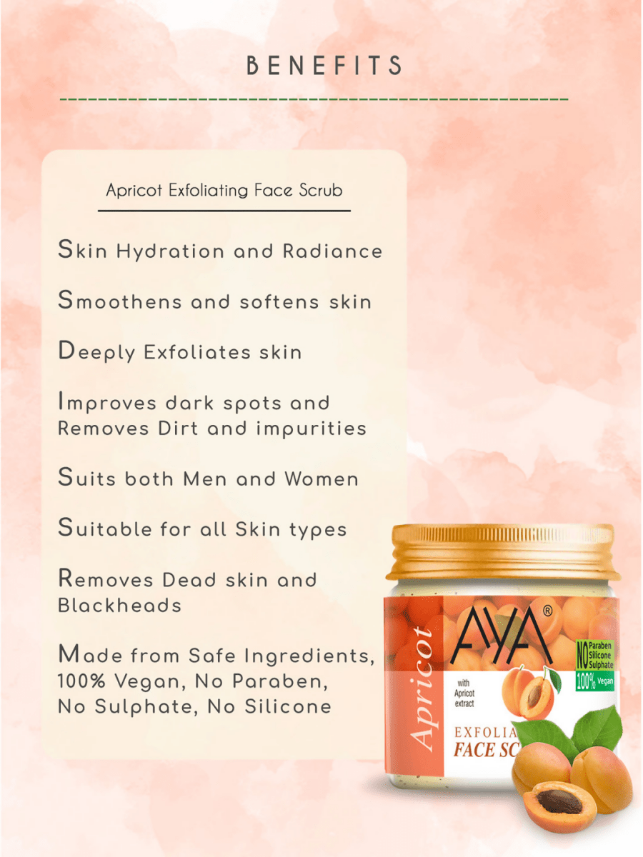 AYA Apricot Exfoliating Face Scrub | Grocsy