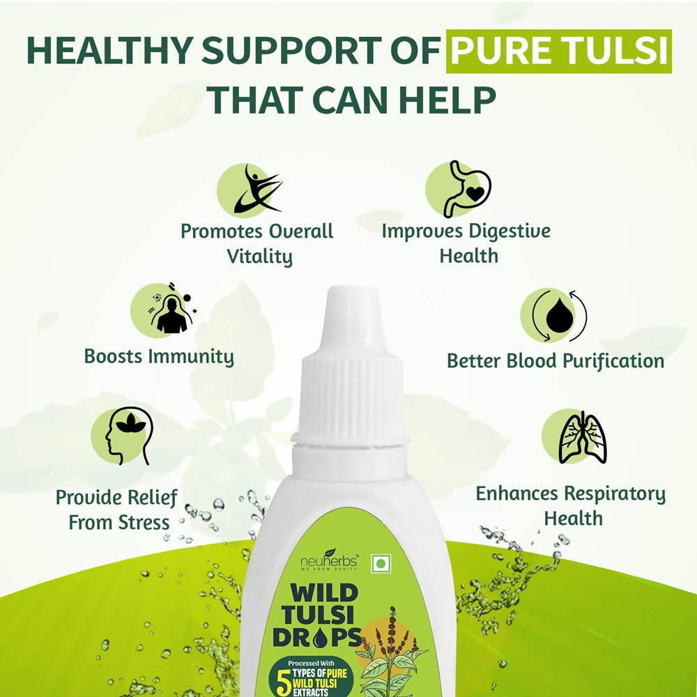 Neuherbs Wild Tulsi Drops | Grocsy