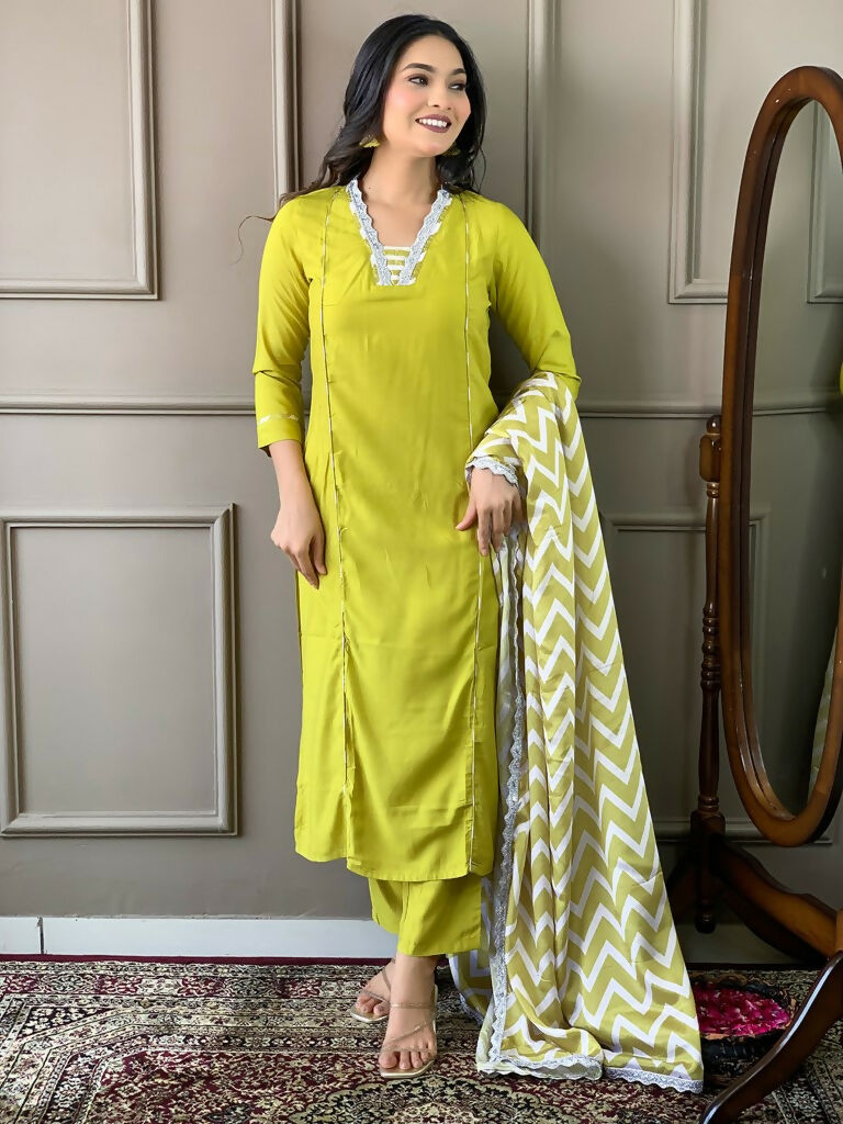 Partywear Designer Viscose Gajri Stitched Suit With Dupatta - Tanisha | Grocsy