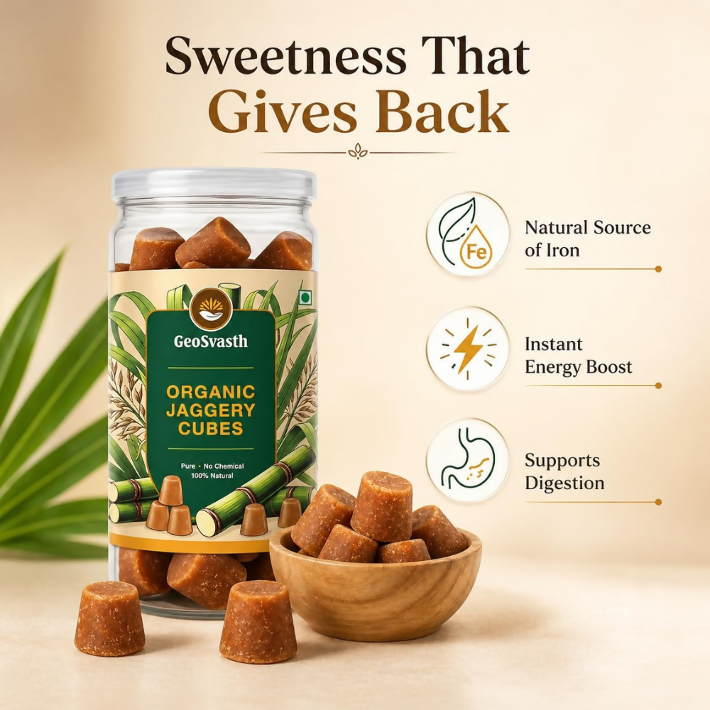 GeoSvasth Organic Jaggery Cubes | Grocsy
